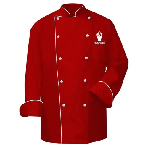 Premium Red Double-Breasted Chef Coat